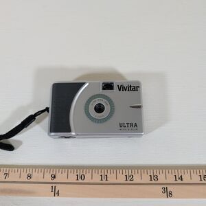 Vivitar Ultra Wide & Slim 35mm Film Camera Silver Untested Cult Status Lomograph